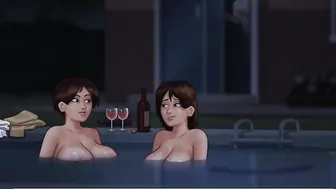 Stepmom with gigantic melons and gigantic butt getting turned on talking about my hugest penis with her mom stepsister. She came