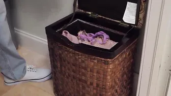 He broke into to sniff her crazy lingerie