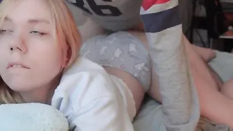 StepSIster Woke Up from her StepBrothers Penis and get unexpected