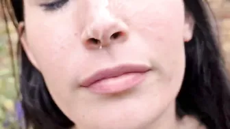 Pee on a bimbo inside the garden slapping her and