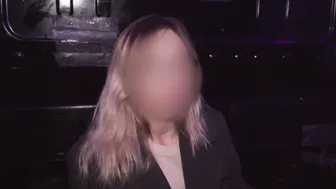 Waitress on a Break with Amazingly Hot Natural Boobs Getting Roughly Banged into a Van