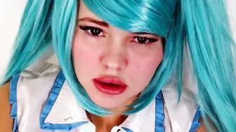 miku lingerie hand job