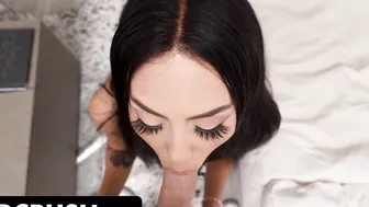 DadCrush - Lucky Stud Fucks His Goddess And Slutty Bianca Bangs And Jizzes On Her Face point of view