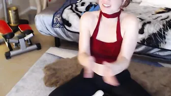 Live yoga performance with tip vibe inside