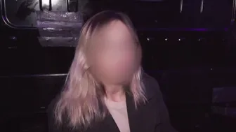 Waitress on a Break with Beautiful Natural Breasts Getting Roughly Pounded into a Van