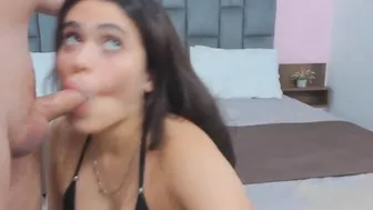 Sexy Babe Doing Hard Blowjob And Deepthroat