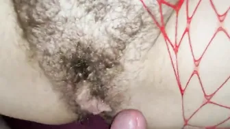 unshaved gigantic snatch with long labia getting screwed rough