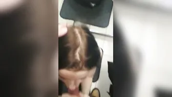 my ex-wife does fellatio inside the fitting room from the