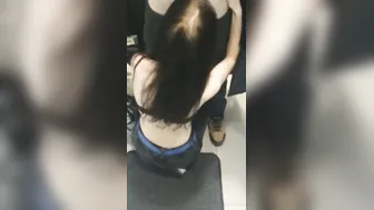my ex-wife does fellatio inside the fitting room from the