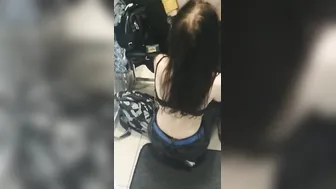 my ex-wife does fellatio inside the fitting room from the