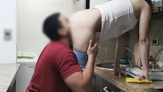 My Incredible Cousin Cleaning the Kitchen