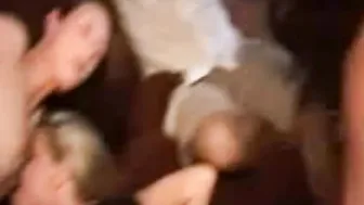 Coed whore fucking as others watch at frat party