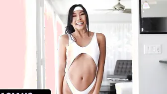 Little Asians - Honeymoon Demonstrates Her Amazing Huge Titties And