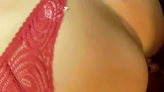 Cougar into Beauty red panties and pantyhose getting pounded and