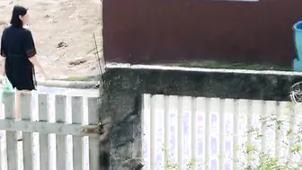 She goes almost nude on street