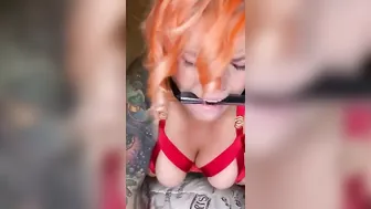 Daddy gags spanks and fucks me into the booty