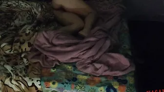 Sexual aunt shares the bed with nephew Nephew came to spend the weekend at her house and she arranged for