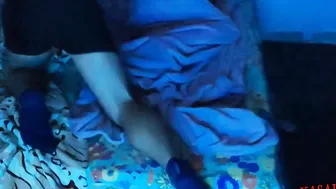 Sexual aunt shares the bed with nephew Nephew came to spend the weekend at her house and she arranged for