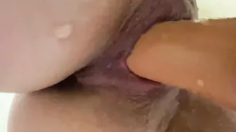 My step milf masturbating anal into the shower