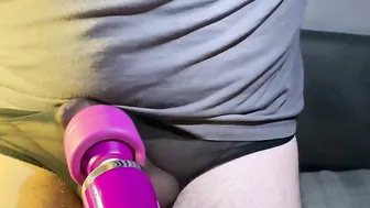 CUCKOLD EJACULATES INTO LINGERIE LIKE A CUNT WITH MOUTH
