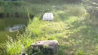 Nudist into Outside Camping Public FFM