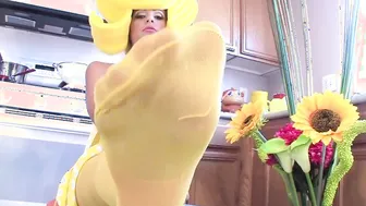 Surreal Kitchen dress up with Abigail and her enormous cucumber