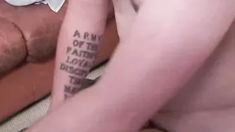 Chubby amateur with gigantic tits fucks her hubby