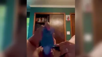 Deep throating my 9 inch sex toy