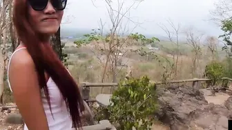 Thai mistress visits Buddha before sex with boyfriends gigantic penis at home