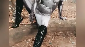 Spider cunt with mouth is fucking her tight vagina