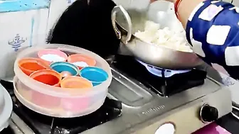 Indian bhabhi cooking in kitchen and fucking brother-in-law
