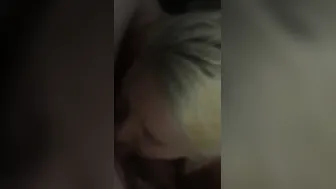 Stroking that cock with my tongue