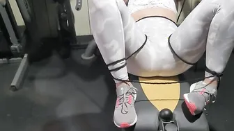 squirting with toy inside yoga leggings