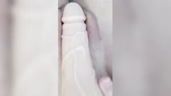 My hubby rarely fucks me and I cheated on him with a sex toy Sucking Off it and fucking my fat leaking