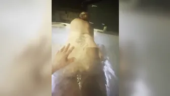 Milf Sits Ontop of Young Huge Rough Penis Bouncing on it