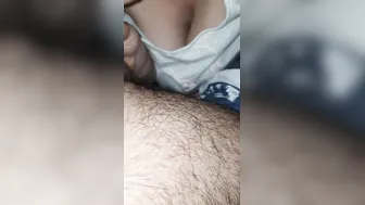 Step MILF sneaking head under blanket