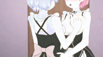 Rem and Ram takes care of you 3Some Re:Zero Animated