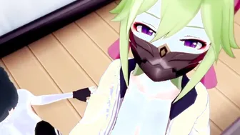 3 Way with Yelan and Kuki Shinobu Genshin Impact Animated