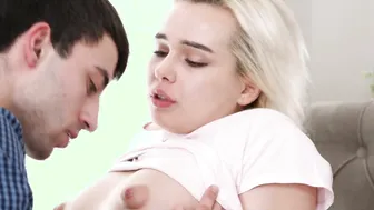 Hot blonde gets a sticky satisfaction