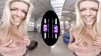 Solo orgasm in garage
