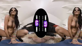 Dude covers badass brunette with sperm