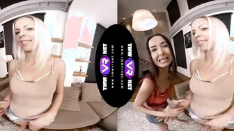 Blonde-on-brunette sex games