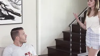 Goddess 18 year old stepsister Alex Kane took a stepbrothers snacks from his leggings