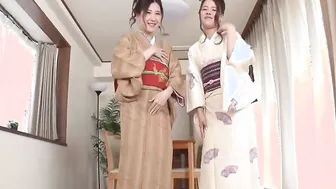 【無】和服に包まれた美痴女たち ～欲張りさんには３P中出し２連発～柊シエル 櫻井えみ パート1