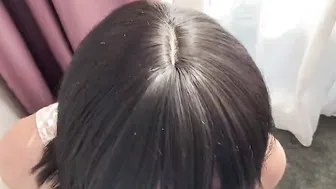 point of view HEAD. Blowing huge penis POV deep throat rough fellatio