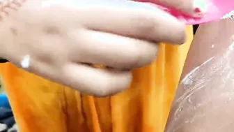 Shaving punjab style hair remove