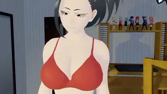 MY HERO ACADEMIA Momo ashido y kyoka turned on 3some with Midoriya