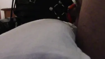 Very close see of Laura throated by a huge dick with a lip open mouth gag lot of drooling