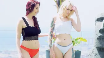 AGIRLKNOWS - babe Lesbians Antonia Sainz And Arteya Scissoring and Snatch Eating Full Film
