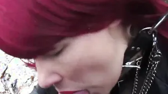 the bitch used into the forest rough extrem and deep